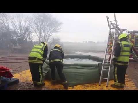 Fire Crews Tackle Barn Fire  Containing 180 Tonnes  Of Spuds