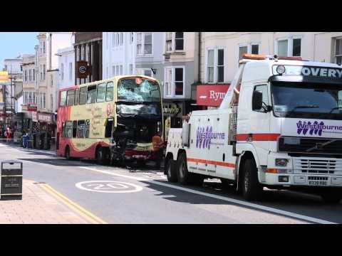Brighton Bus Crash North Street  #uknip