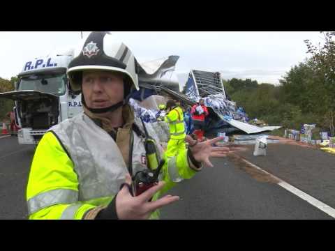 Update From The Scene From  Rbfrs  Mark Jones  On The M4 Overturned Lorry