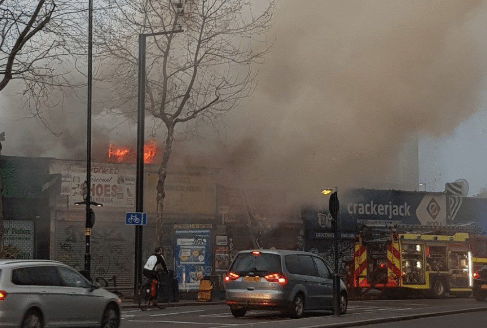 Office Roof Destroyed After Early Morning Fire In Peckham