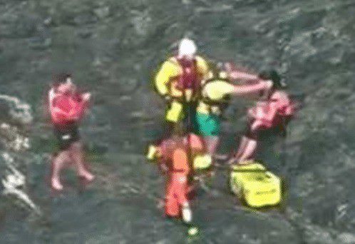 15 Month Old Baby  And Two Others Rescued From Rocks In Cornwall