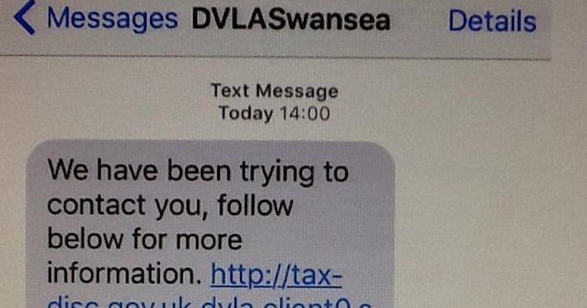 Dvla Warn Of Text Scam