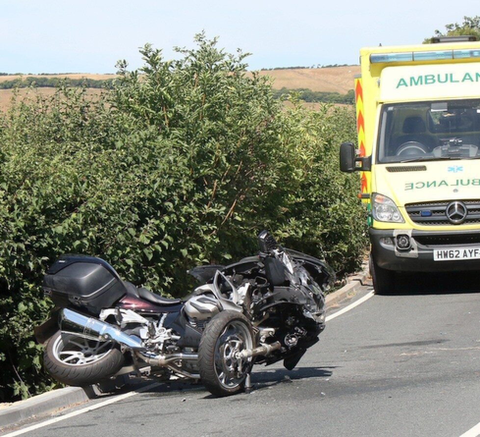 Motorcyclist  Airlifted Following  Wroxhall Collison