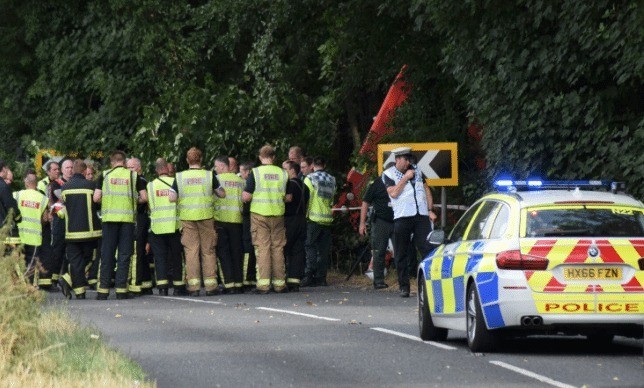 First Pictures  From Oakley Bus Crash After Driver Of The Bus Had A Seizure And Lost Control
