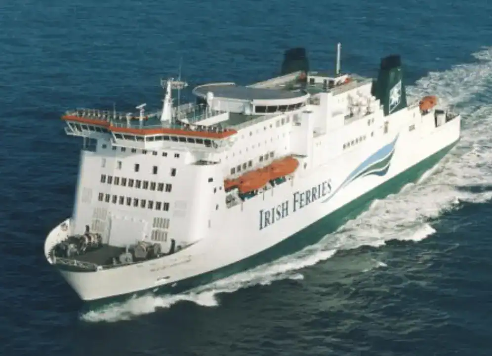 A Fire Broke Out On The "isle Of Inishmore" Ferry At The Port Of Calais This Afternoon