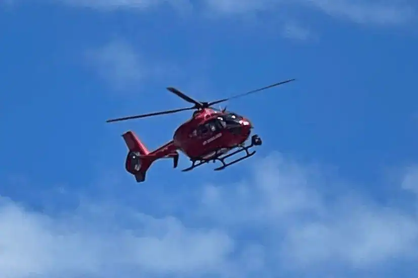 The Hampshire and Isle of Wight Air Ambulance has been  called in Wightlink’s Isle of Wight ferry terminal