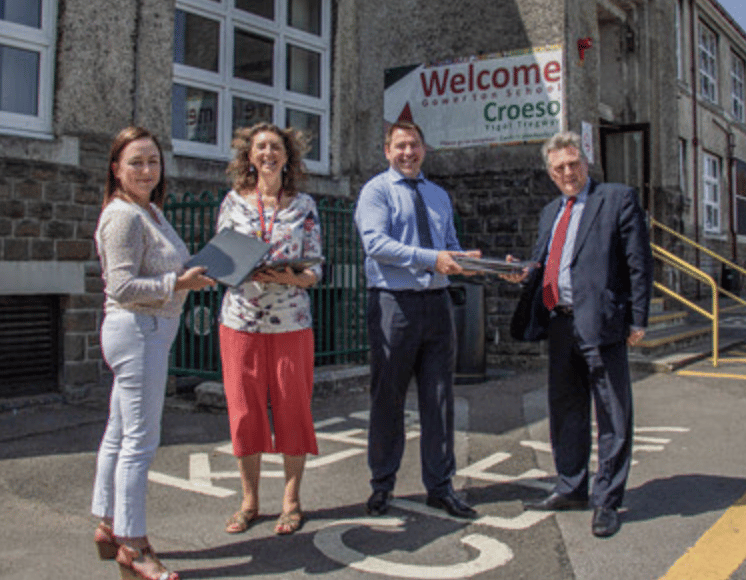 Swansea schoolchildren will benefit from recycled IT equipment thanks to an innovative digital partnership between the DVLA and Swansea C…