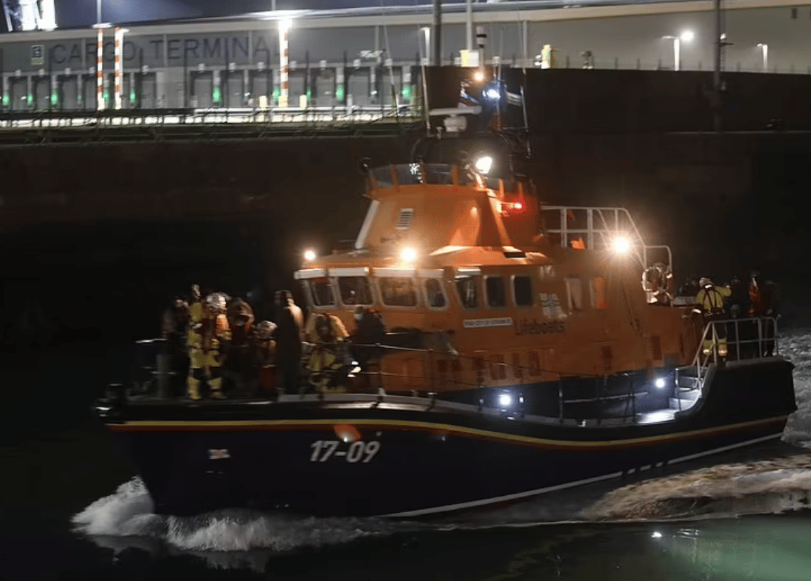 Dover Lifeboat Scrambled To Look For A Person In The Water After A Surfboard Was Found Floating In The Sea Near Sandgate Near Dover