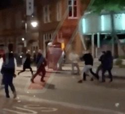 Three Police Officers Have Been Injury After Missiles Are Thrown At Them