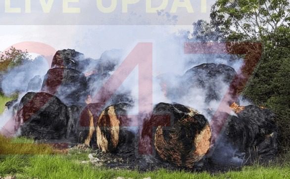 Fire Crews Called To 30 Blazing Hay Bales Well Alight In East Cowes