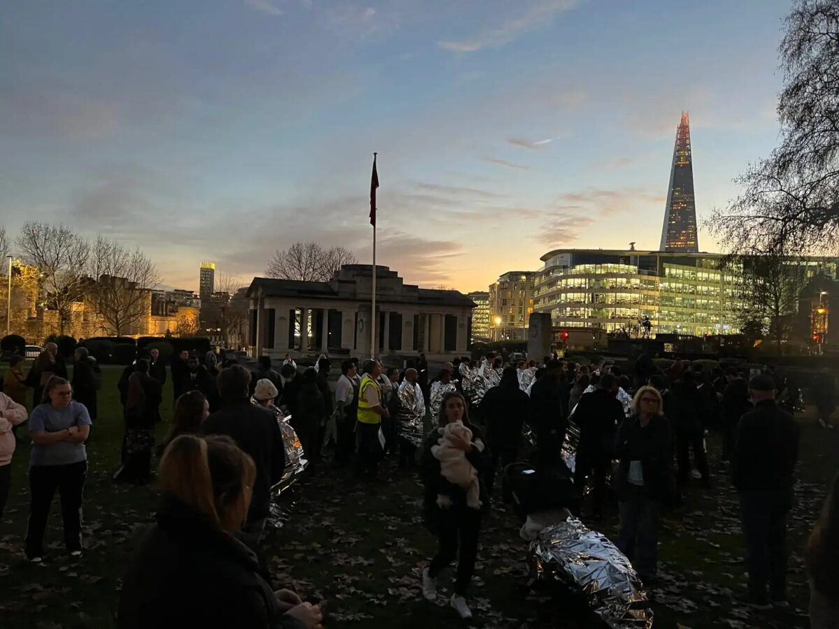 Gas Main Rupture Forces 150 from London City Offices as Firefighters Battle Leak