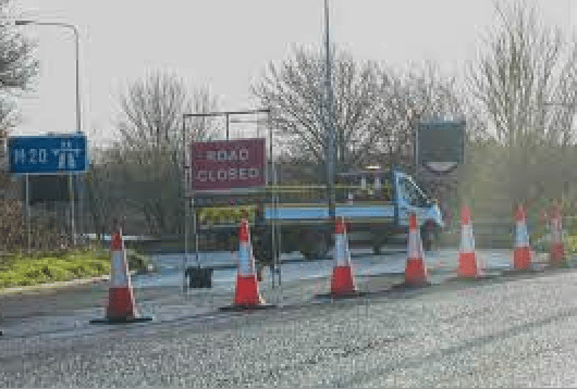 The A20 Roundhill Tunnel In Kent, Between The M20 (j13/a259/a2034) And The A260 Near Folkestone, Is Closed Coastbound