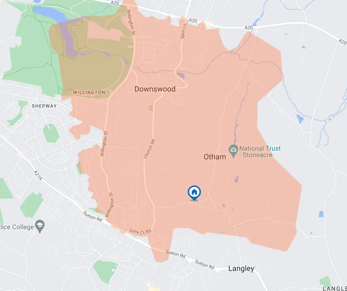 A total of 14 postcodes in Maidstone  are without power this afternoon (Monday)