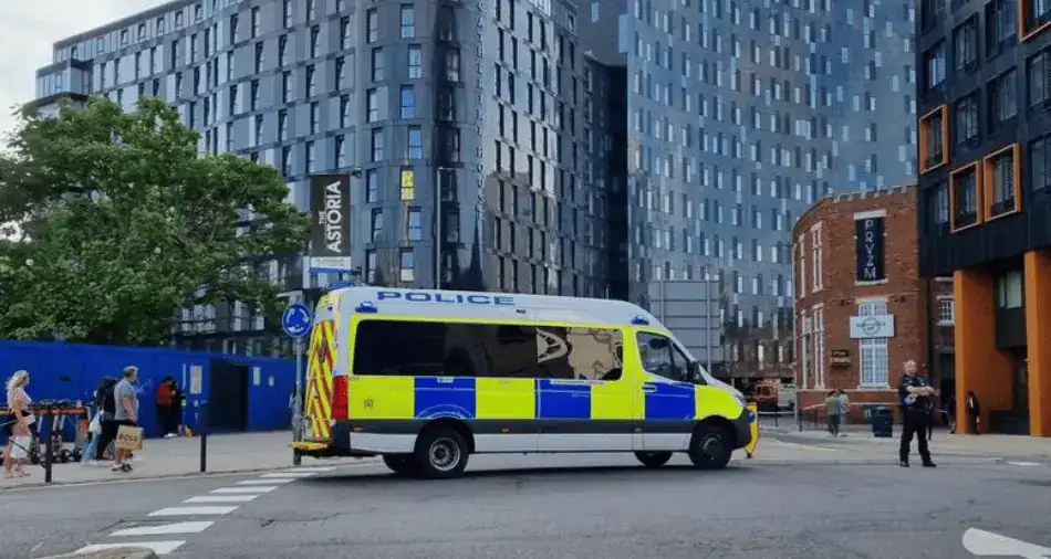 Firefighters Battle A Generator Fire At Portsmouth High-rise Student Housing