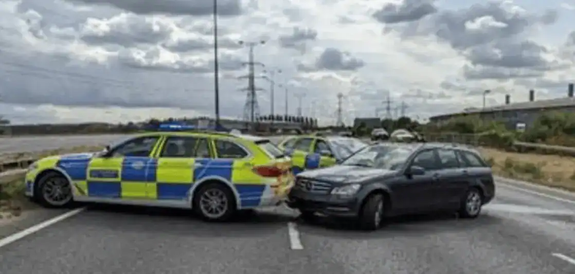A Man Was Arrested After A Stolen Car Intentionally Rammed A Police Car In East London