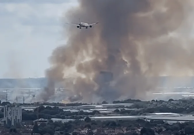Heathrow Blaze Forces Runway Swap as 100 Firefighters Battle Massive Feltham Fire