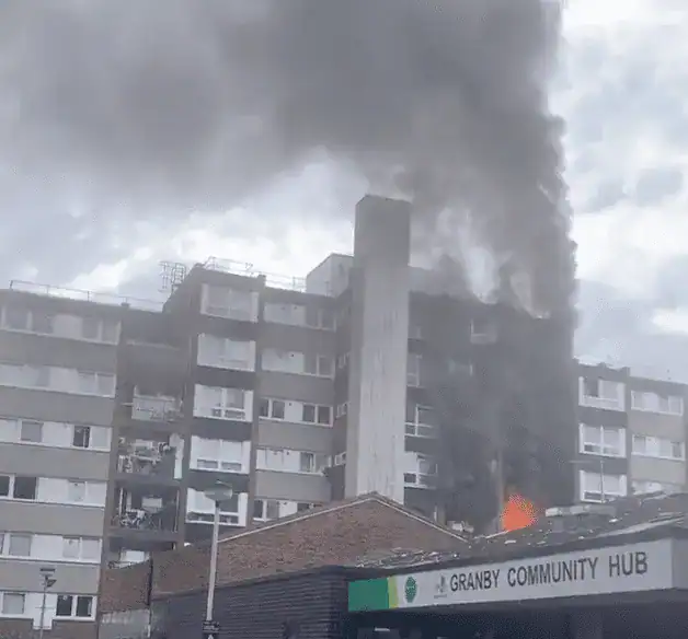 Huge Explosion and Blaze Engulfs East London Tower Block – 80 Firefighters Battle Flames at Bedworth Court