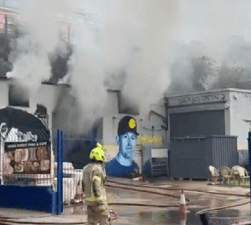 Firefighters Rush To The Scene Of A Blaze, While Trains In The Capital Are Severely Disrupted.'