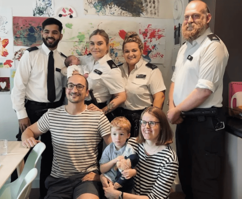 Emergency Response Officers Who Delivered A Baby Boy On The Streets Of Southwark Have Visited The Family They Helped In Their Time Of Need