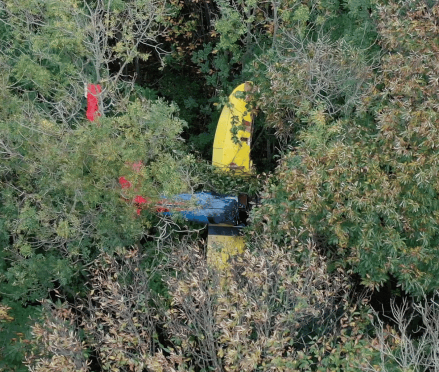 An Aircraft Has Crashed Into Woodlands Close To A Pub On The Outskirts Of Rochester Airport