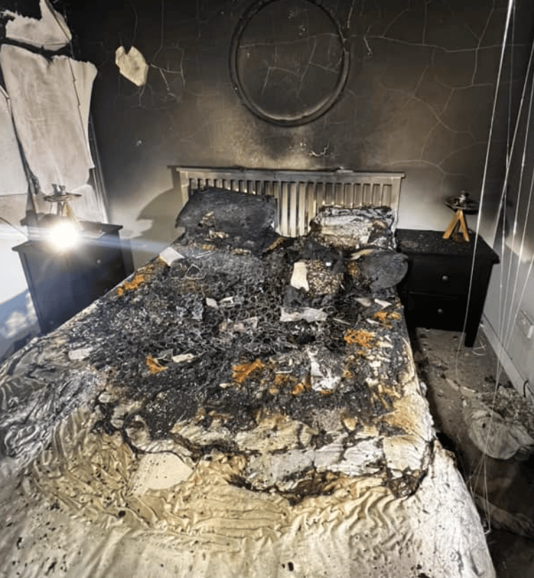 On Arrival Crews Found Smoke Coming From The Blackened Upstairs Windows Of The Semi Detached Property