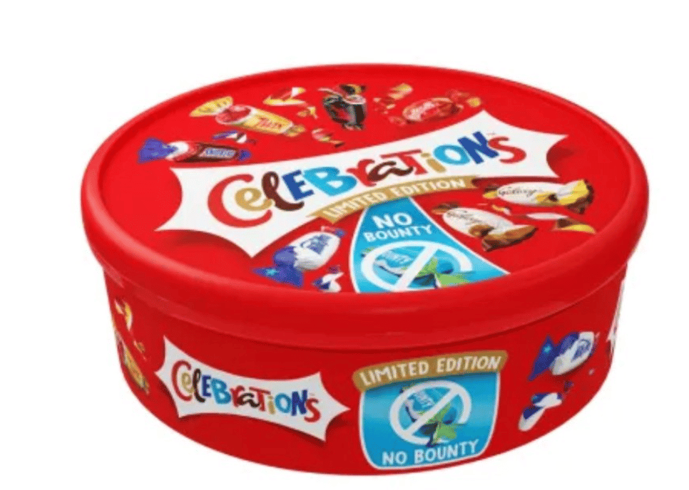 Bounty Bars Are Being Removed From Celebrations Tubs As Part Of A Trial “off The Back Of Public Demand”.