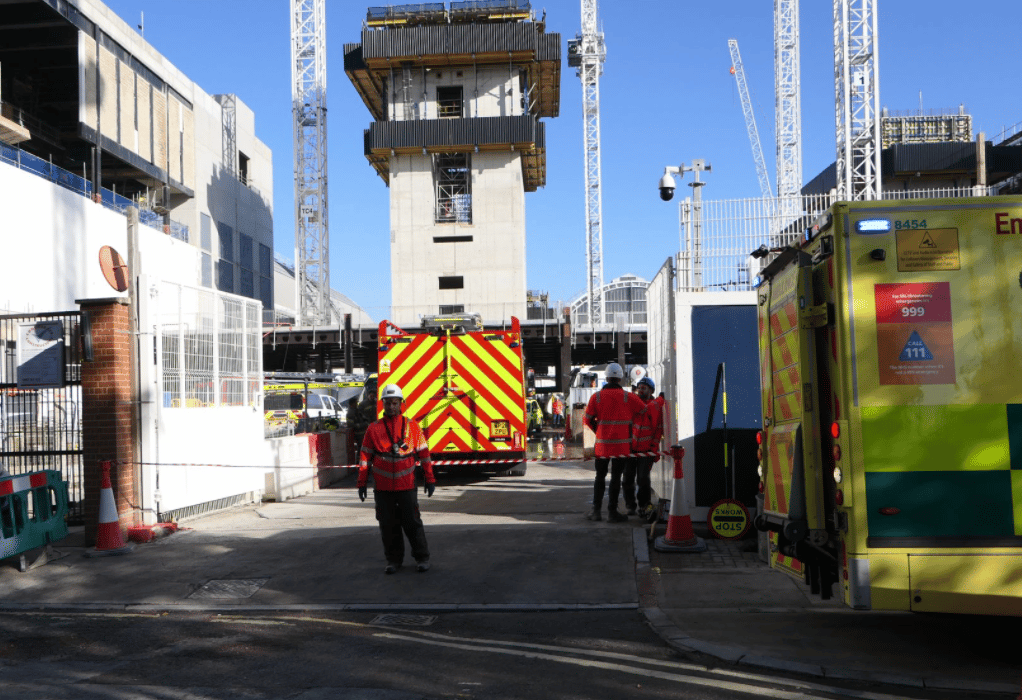 Usar Fire Crews Called To Construction Worker Trapped Under A Concrete Wall At London Olympia