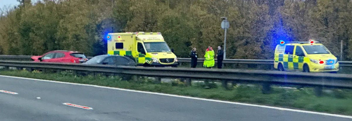 A2 Coastbound Shut After Horror Head-On Crash at Black Prince Interchange Sparks Major Traffic Chaos