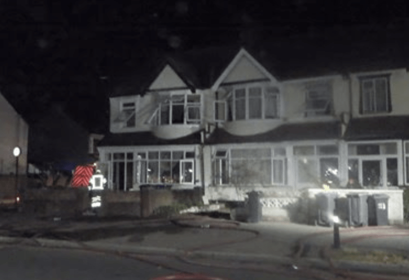 Firefighters Tackled A Fire At A Row Of Terraced Houses On London Road In Thornton Heath On Friday Evening