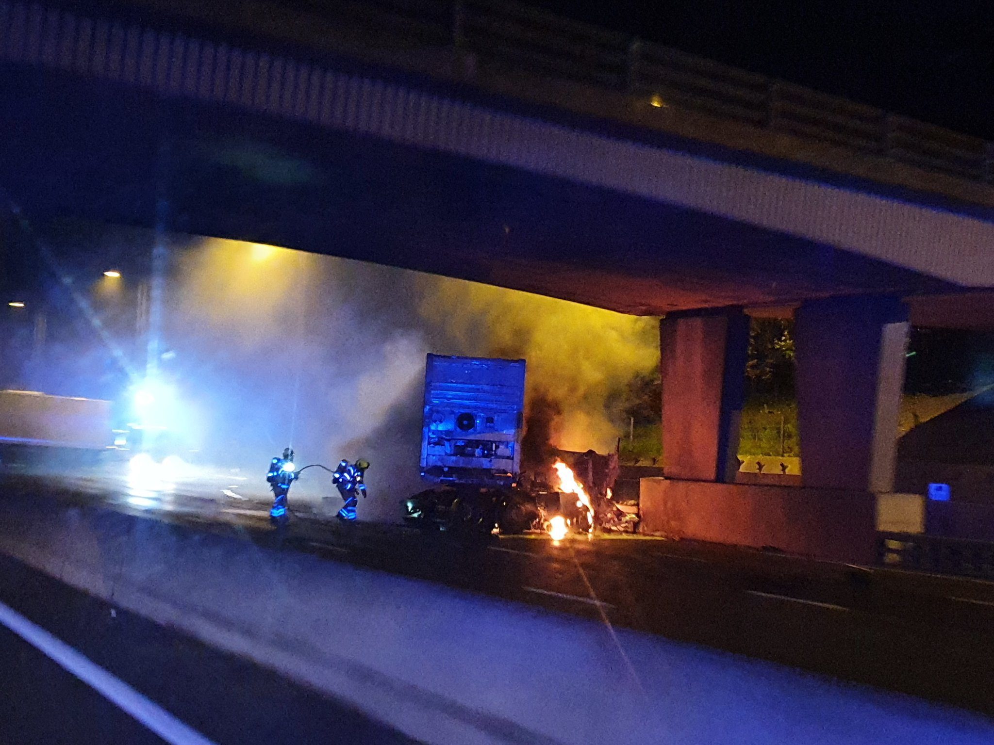 First Pictures:the M25 In Essex Is Closed Clockwise Between J29 And J30 Due To A Serious Collision