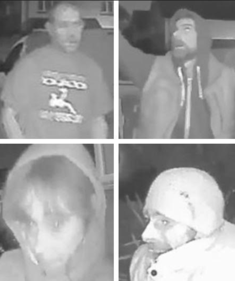 Officers Investigating Criminal Damage At An Address In Minster-on-sea Are Issuing Cctv Images Of Four People They Would Like To Speak To