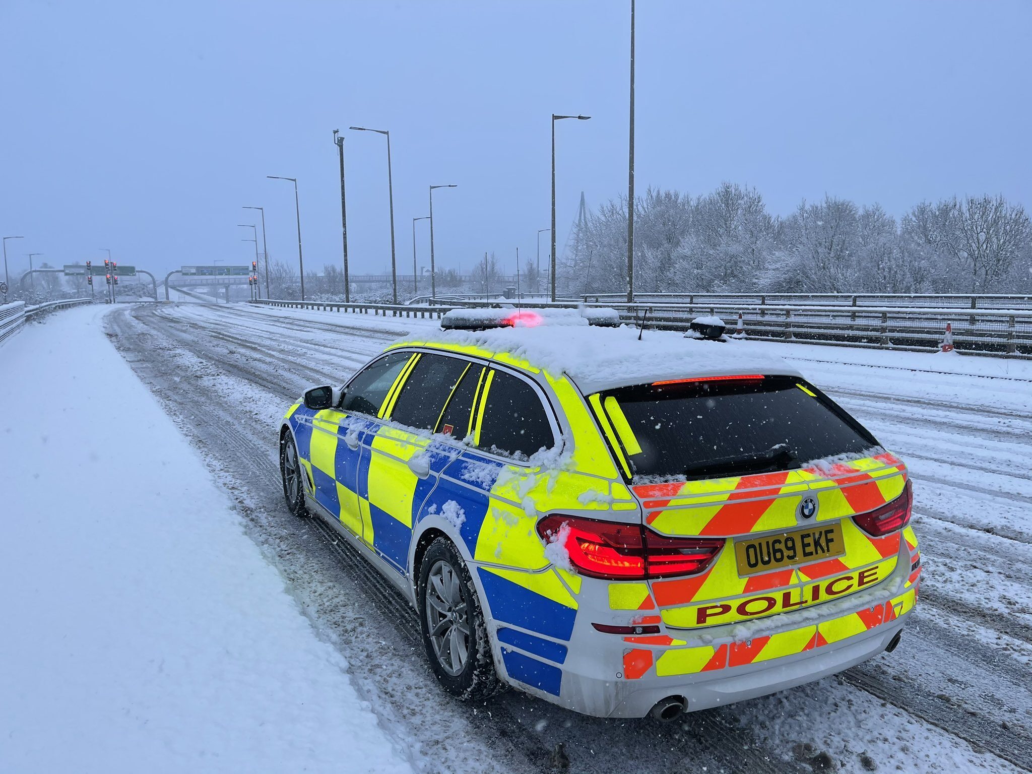 Police Are Current Dealing With Multiple Collisions On The #m4 As A Yellow Weather Is Extended By The Met Office