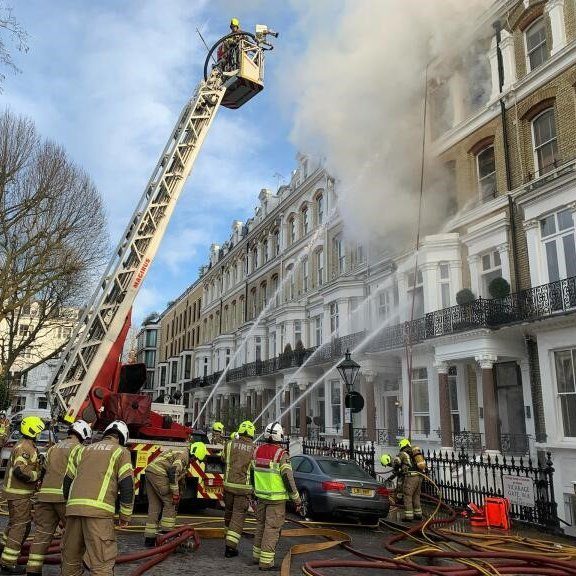Fire Crews Remain At Kensington Blaze