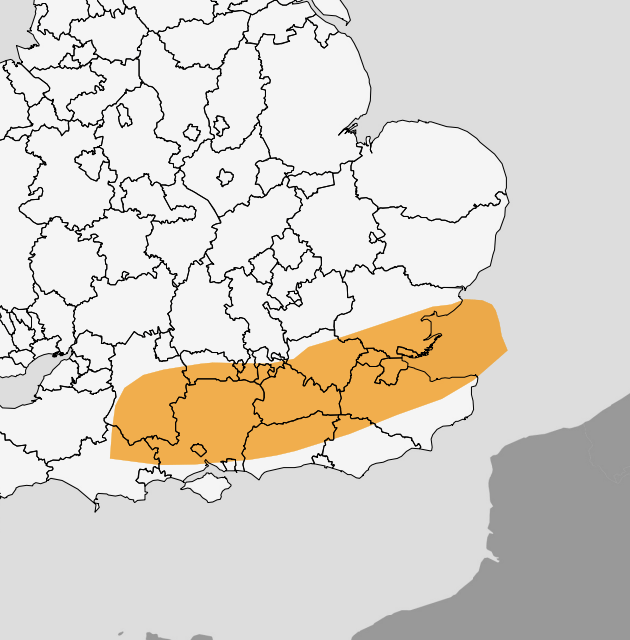 Very Heavy Rain Expected To Cause Surface Water Flooding Overnight