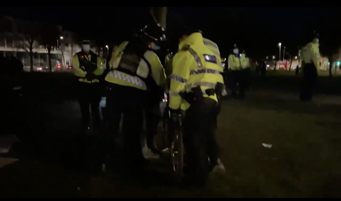 Police Make Arrests And  Issue Fines In Brighton Vigil