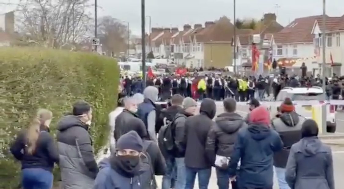 Lots Of Police In #kenton To Disperse A Huge Protest