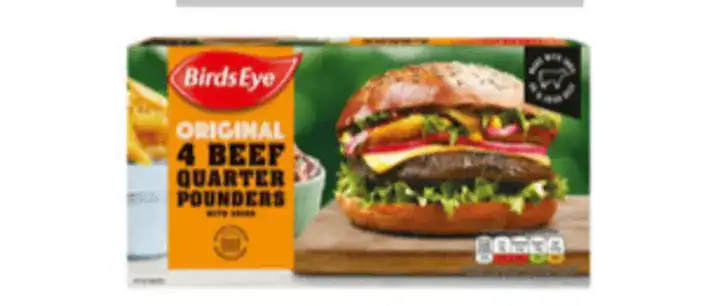 Birds Eye is taking the precautionary action of recalling Birds Eye Original 4 Beef Quarter Pounders with Onion because they may contain small pieces of plastic, which makes them unsafe to eat