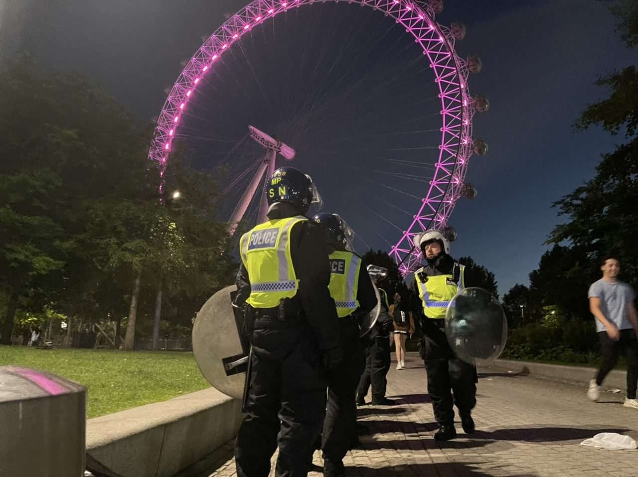 Officers Come Under Attack Near The London Eye