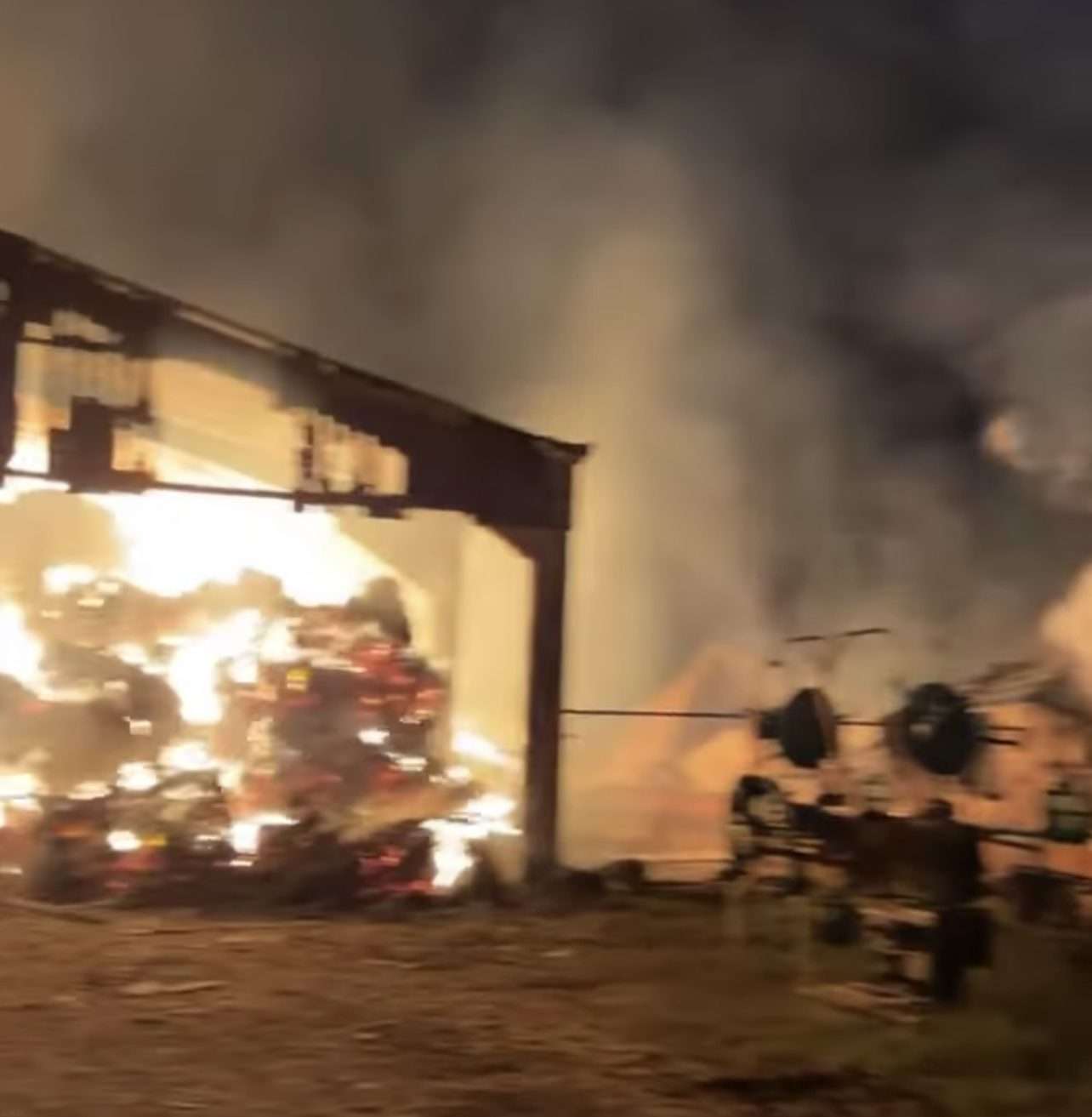 Firefighters From Hampshire And Berkshire Were Called In The Early Hours And Still Remain At Washwater