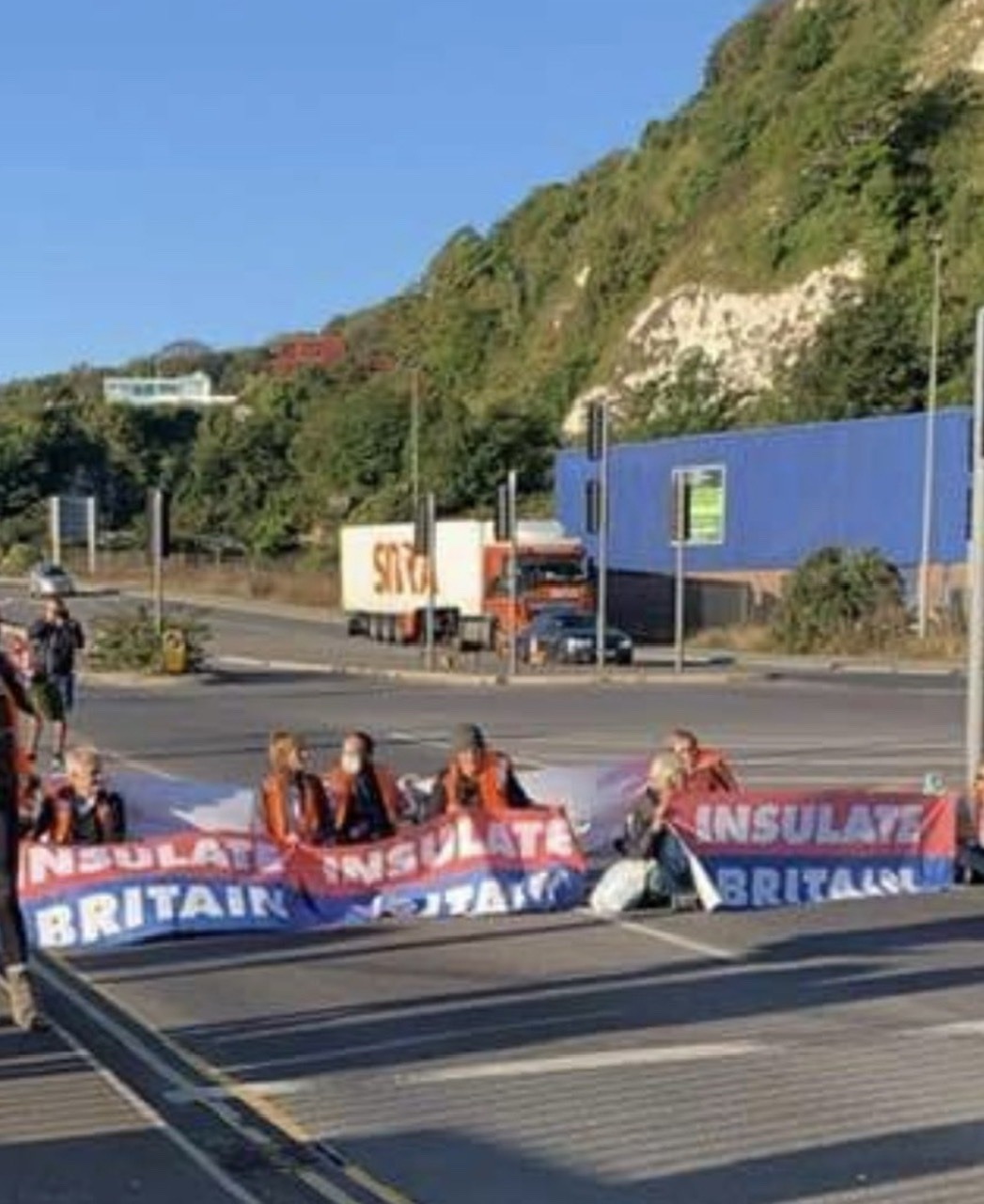 Dover Port Entrance Is Closed By Inflate Britain Protesters