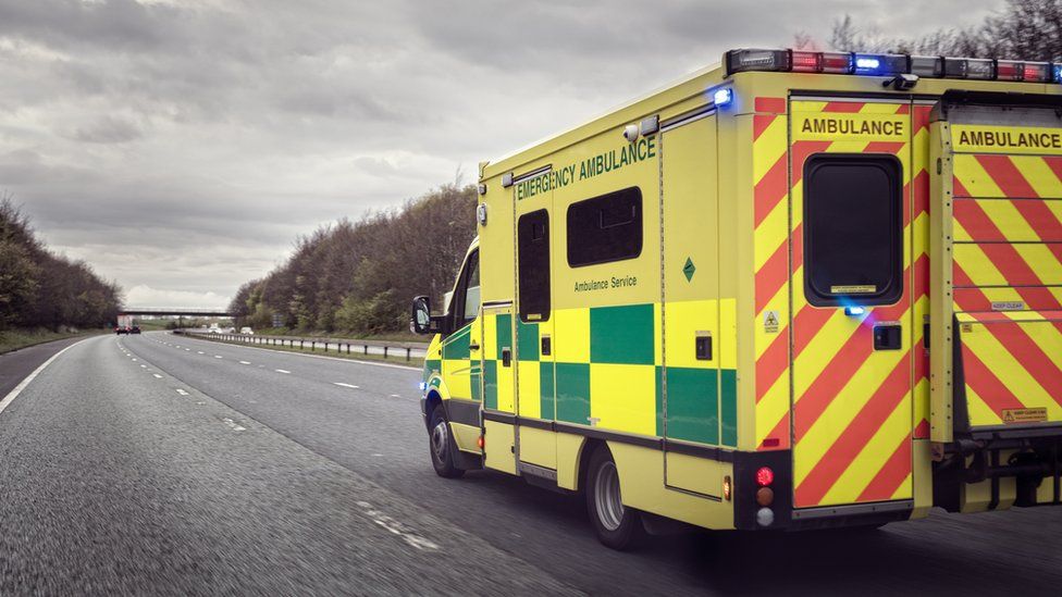 Emergency Ambulance Involved In A Collision Leaving Man In Critical Condition