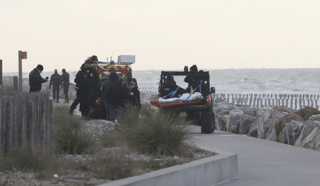 A Body Has Been Recovered From Sangatte Beach In Northern France This Afternoon It Follows The Death Of 27 Others Yesterday