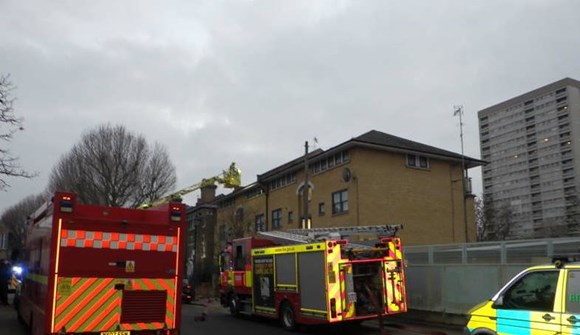 Four Fire Engines And Around 25 Firefighters Were Called To A Flat Fire On Mornington Grove In Bow