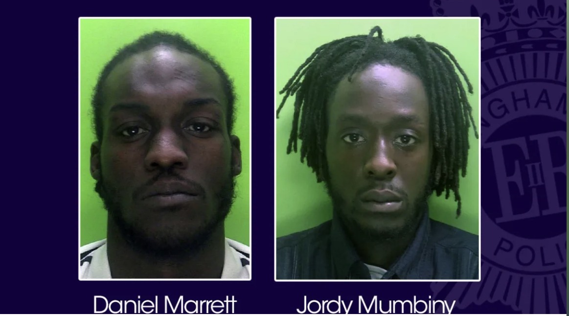 Fleet-footed Officers Arrested Two Suspects Within Minutes After They Came Across A Man Being Attacked In The Middle Of The Road