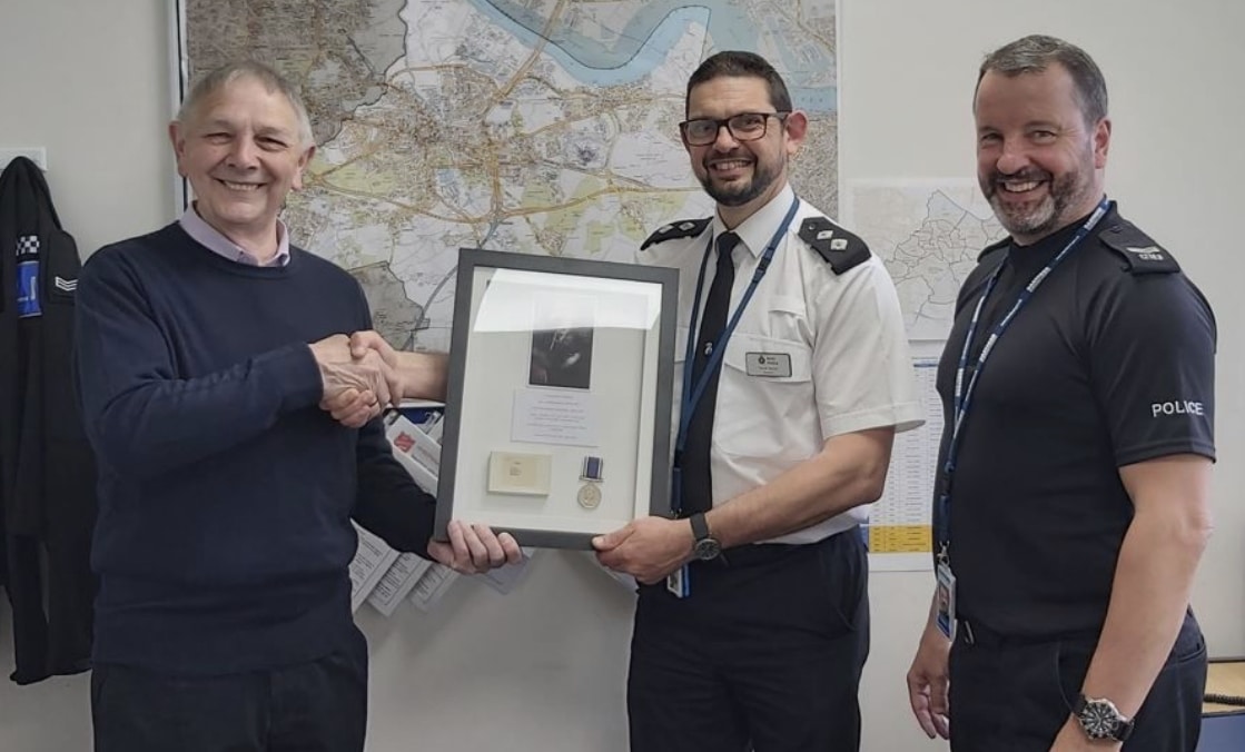 A Former Policeman’s Long Service Medal Has Been Returned To His Home Patch After It Was Found Being Sold Online