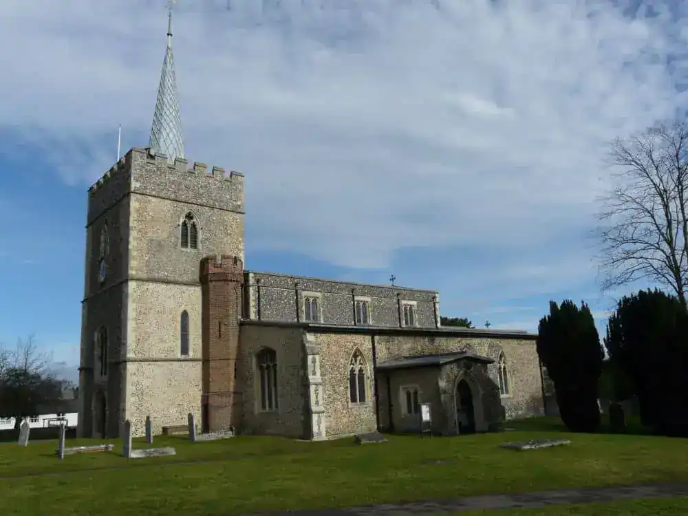 Feral Yobs damage Church in Sawbridgeworth