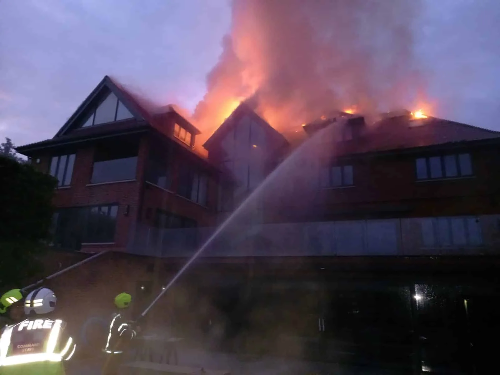 A house fire in Chelsfield Hill, Orpington, is being tackled by ten fire engines and approximately 70 firefighters