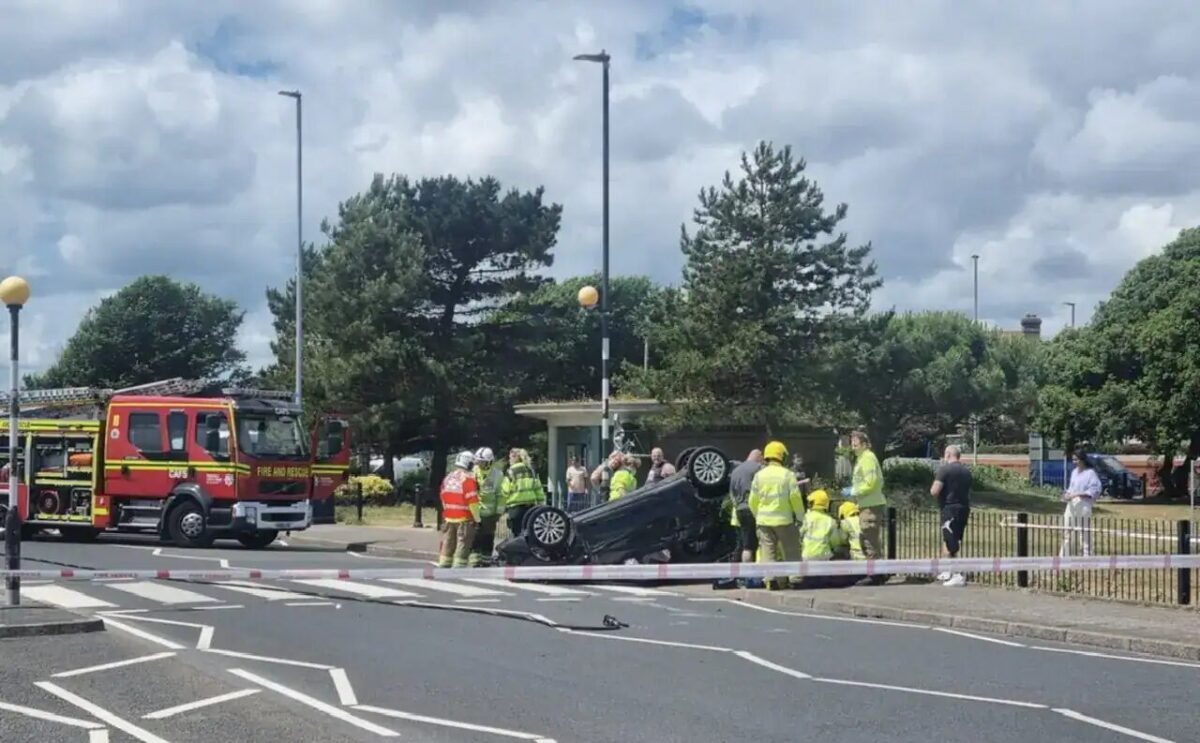 Car Flips at Eastney Esplanade Zebra Crossing – Spinal Injuries as Emergency Crews Rush In