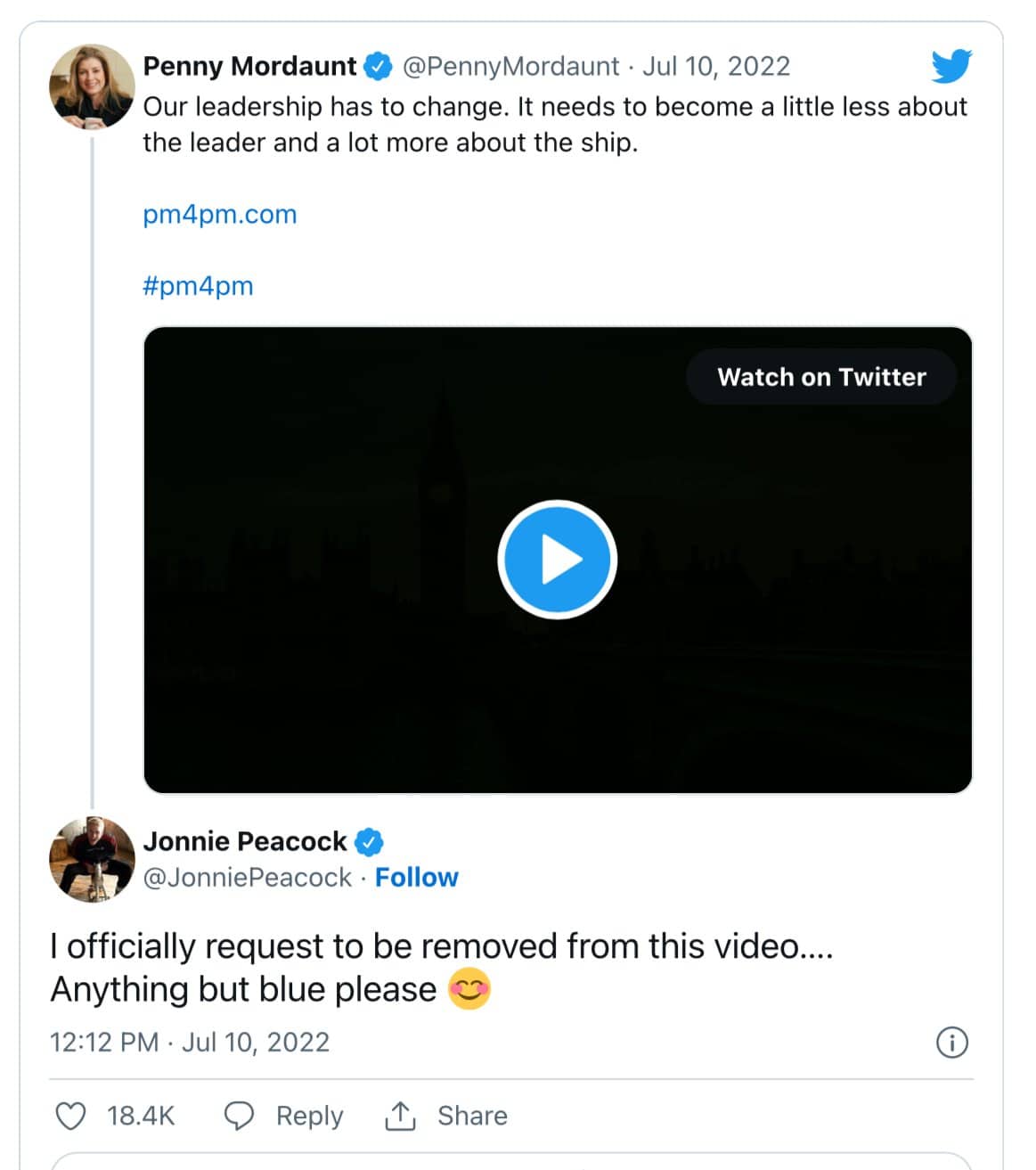 Penny Mordaunt's Campaign To Become The Next Tory Leader Got Off To A Shaky Start When Her Launch Video Was Hurriedly Edited To Remove Several Identifiable Figures, Including Athlete Jonnie Peacock.