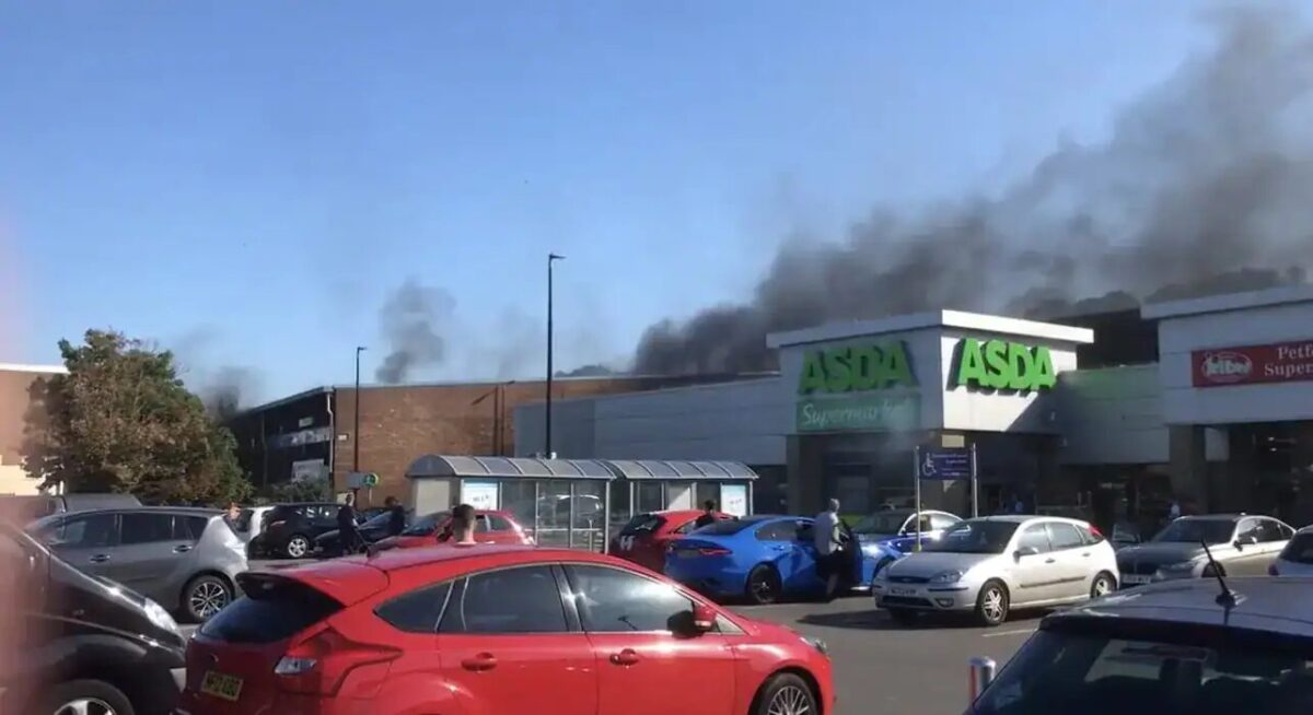 Huge Explosion and Fire Erupts Near Dover Asda, Thick Smoke Seen for Miles